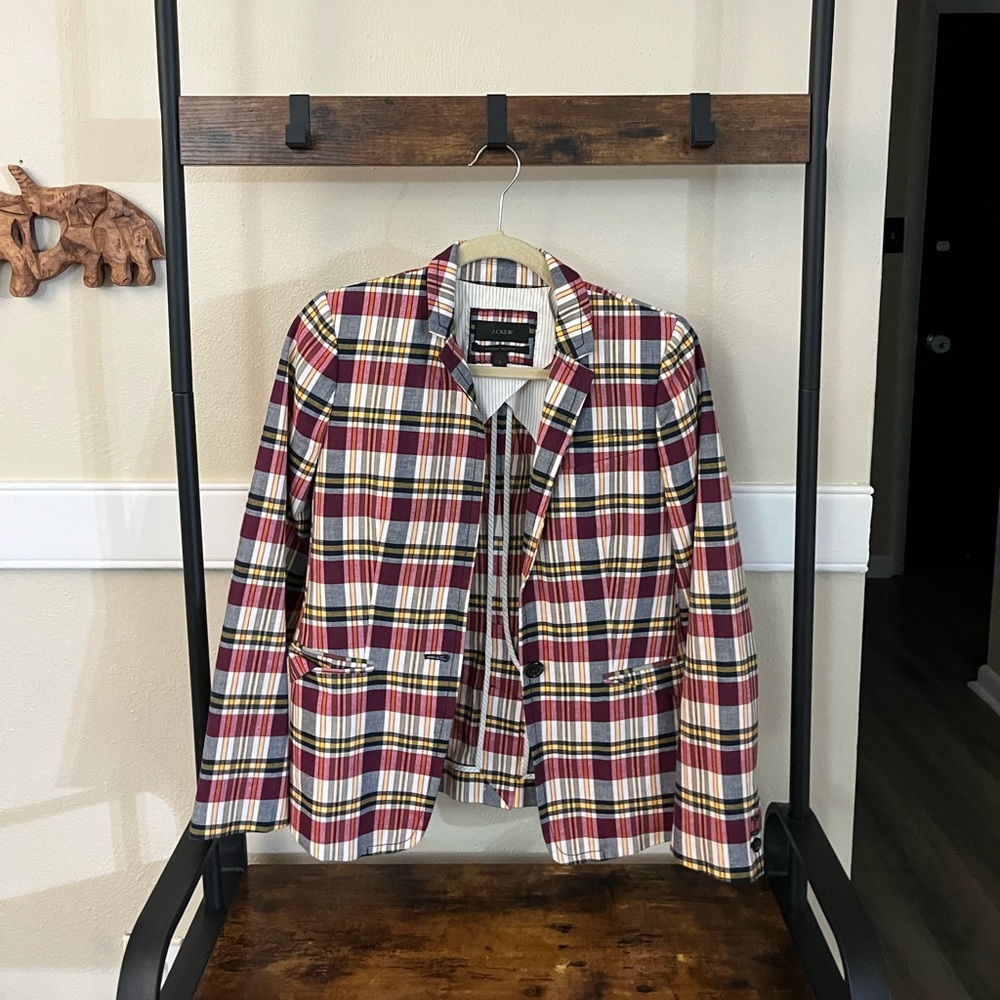 Jcrew plaid blazer